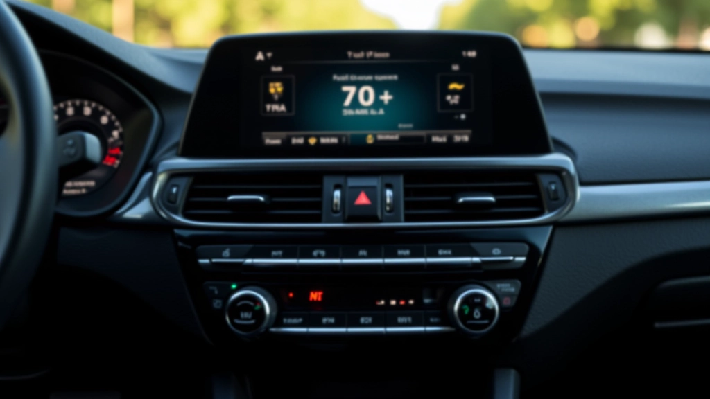 Automobilyje šiuolaikinė dvižonė klimato kontrolės sistema su skaitmeniniais ekranais