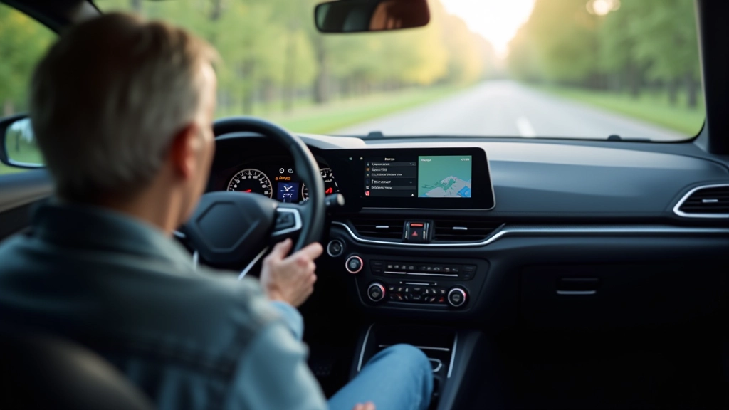 Šiuolaikinio automobilio valdymo panelė ir saugos funkcijos